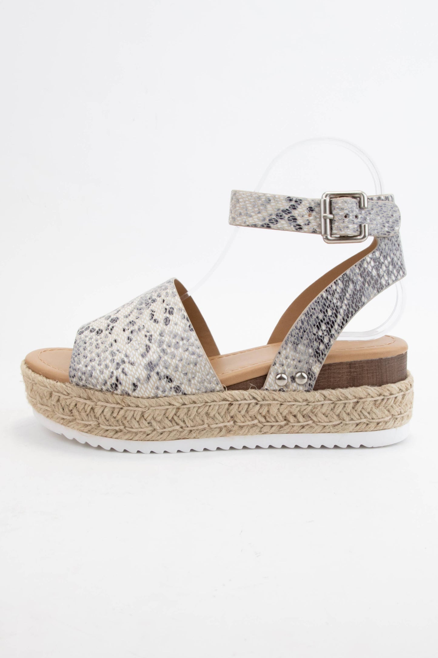 Snakeskin Wedge Sandal